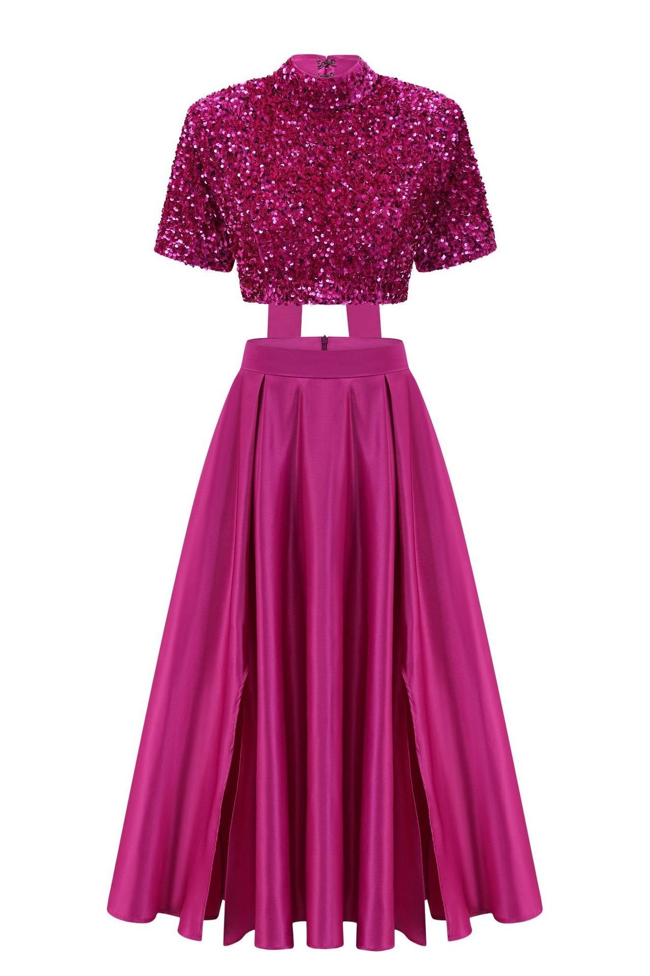 Leia Papyonlu Payet Yırtmaçlı Takım