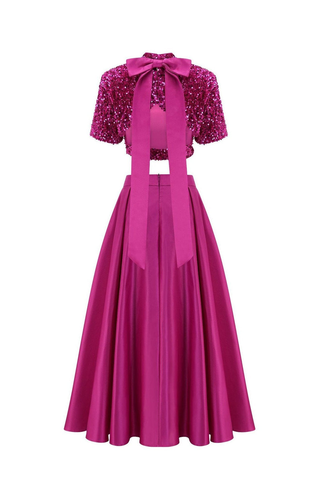 Leia Papyonlu Payet Yırtmaçlı Takım