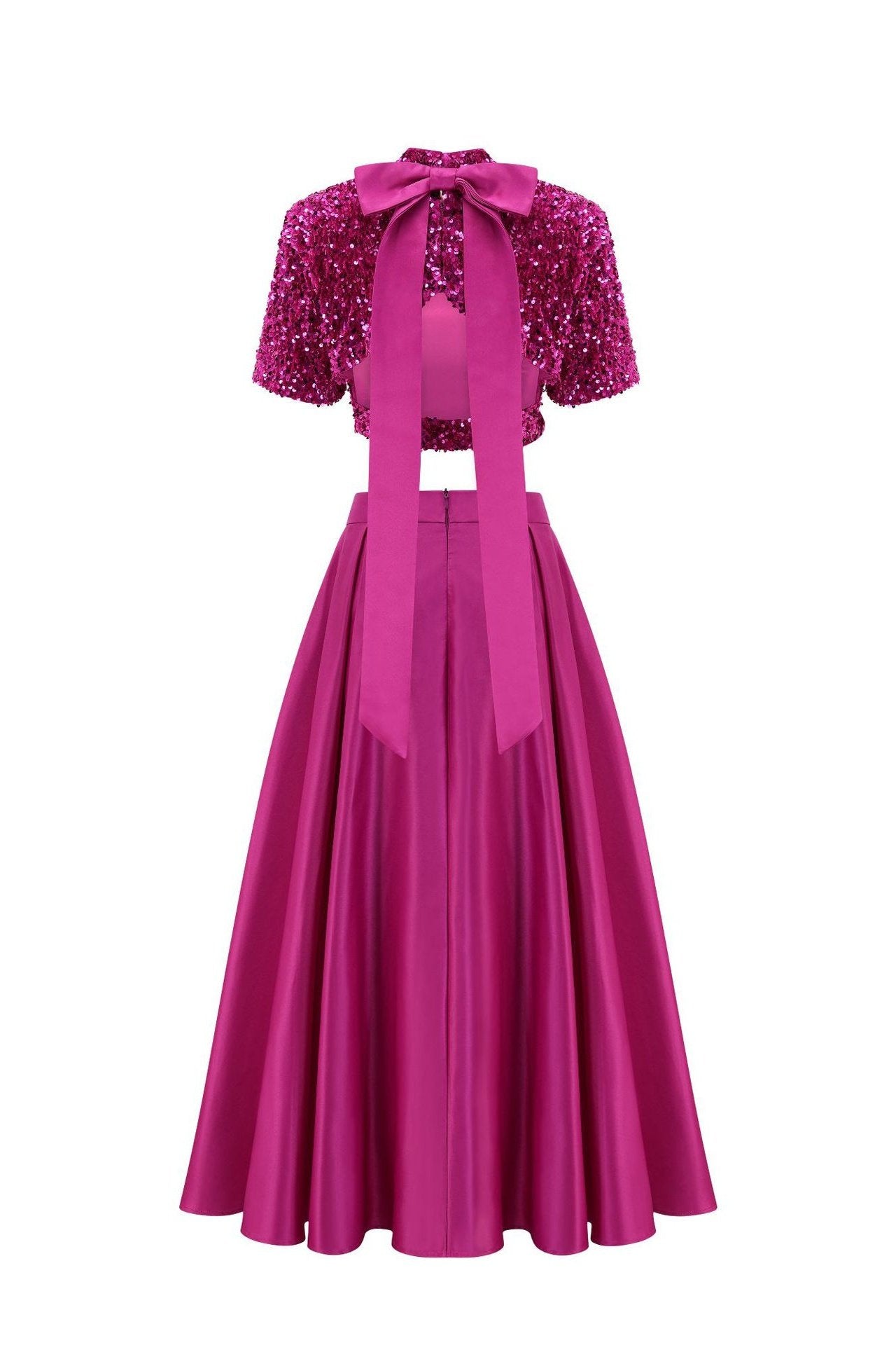 Leia Papyonlu Payet Yırtmaçlı Takım