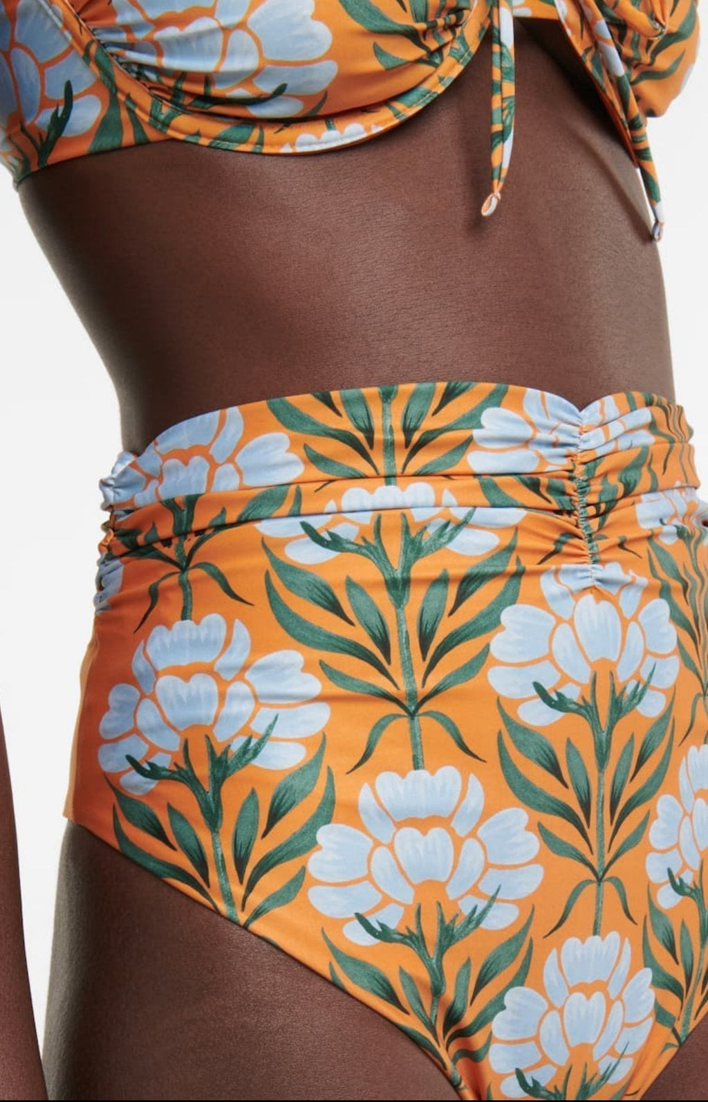 Lena Baskılı Büzgülü Üçlü Yüzme Seti