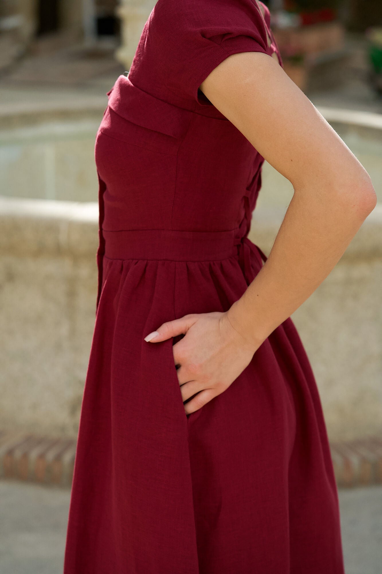 Estelle Keten Elbise