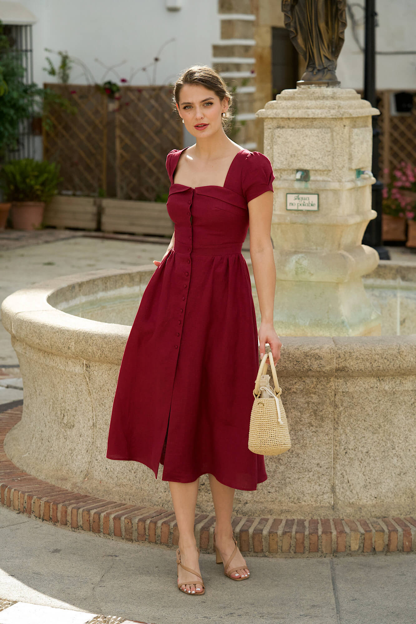 Estelle Keten Elbise