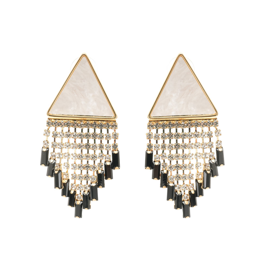 Lisette Üçgen Şeklinde Saçaklı Küpe