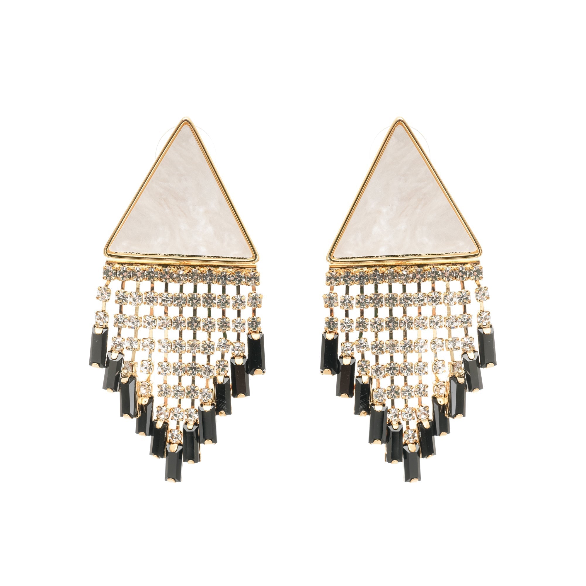 Lisette Üçgen Şeklinde Saçaklı Küpe