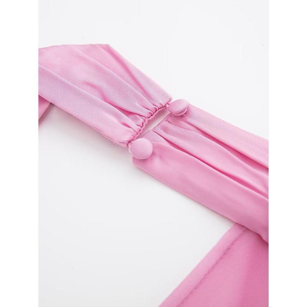 Liz Papyonlu Sırtı Açık Boyundan Bağlamalı Üst