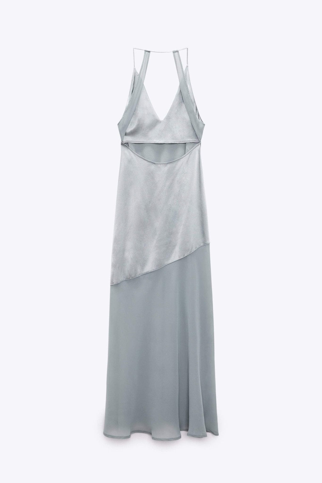 Lorna V Yaka Splice Slip Maxi Elbise