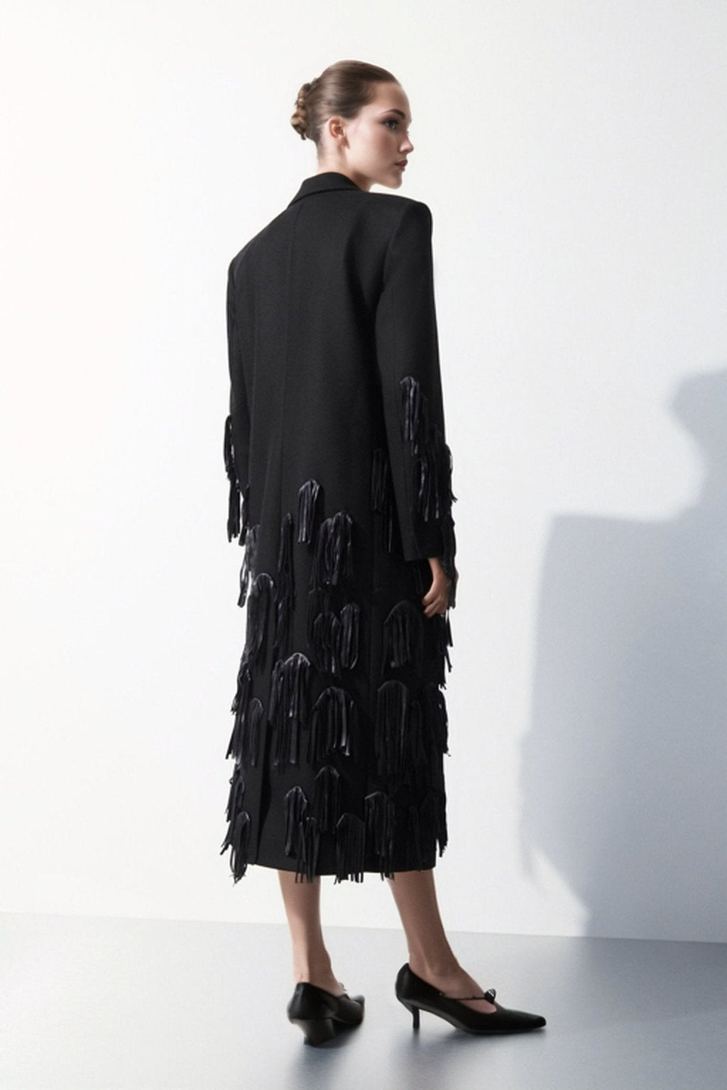 Louisa Deri Püsküllü Yün Mont