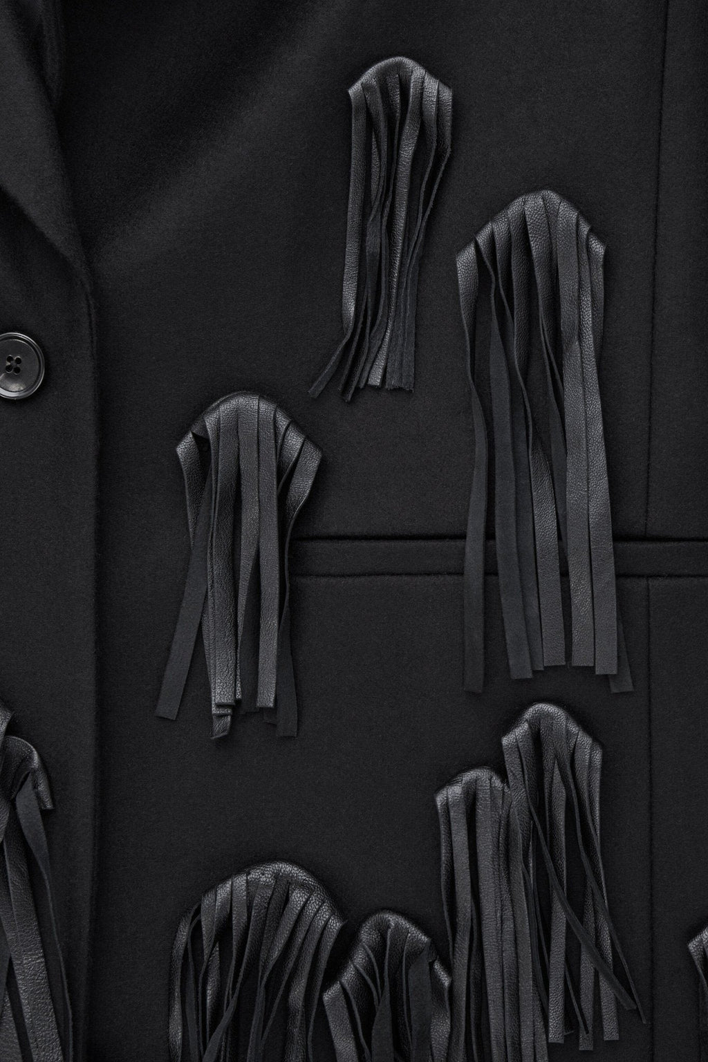 Louisa Deri Püsküllü Yün Mont