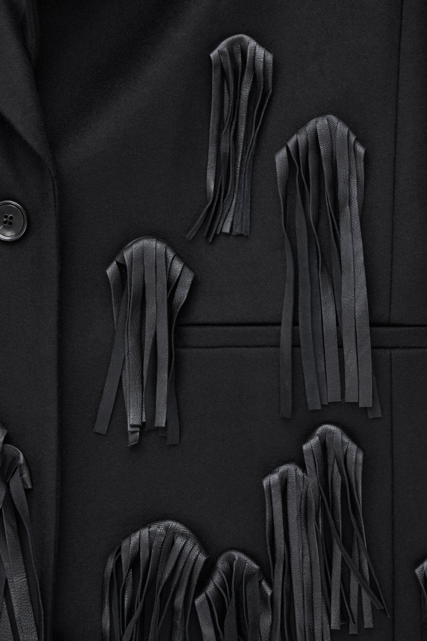 Louisa Deri Püsküllü Yün Mont