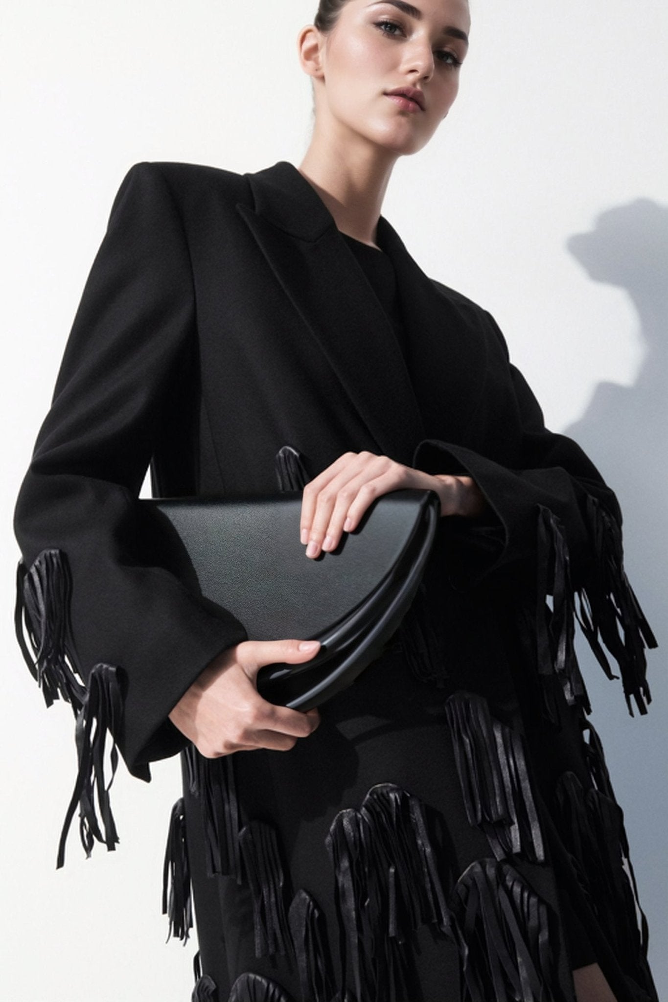 Louisa Deri Püsküllü Yün Mont