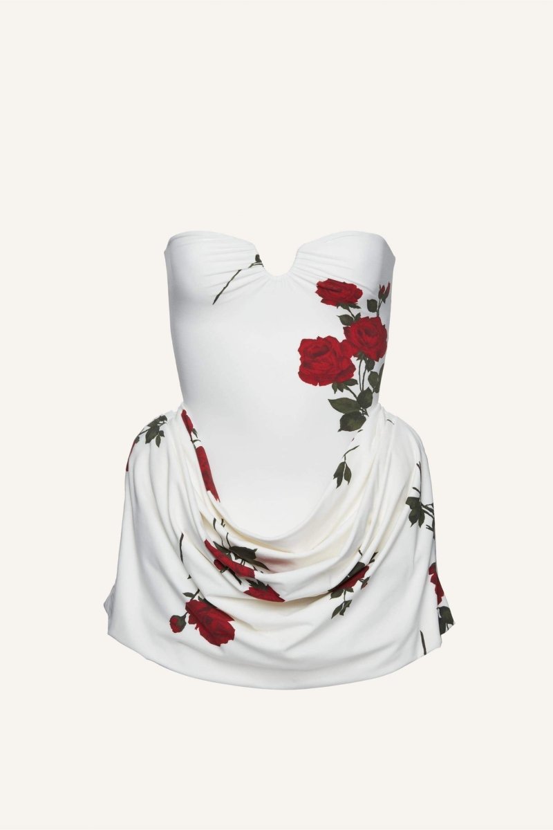 Louise Rose Baskılı Korse Mini Elbise