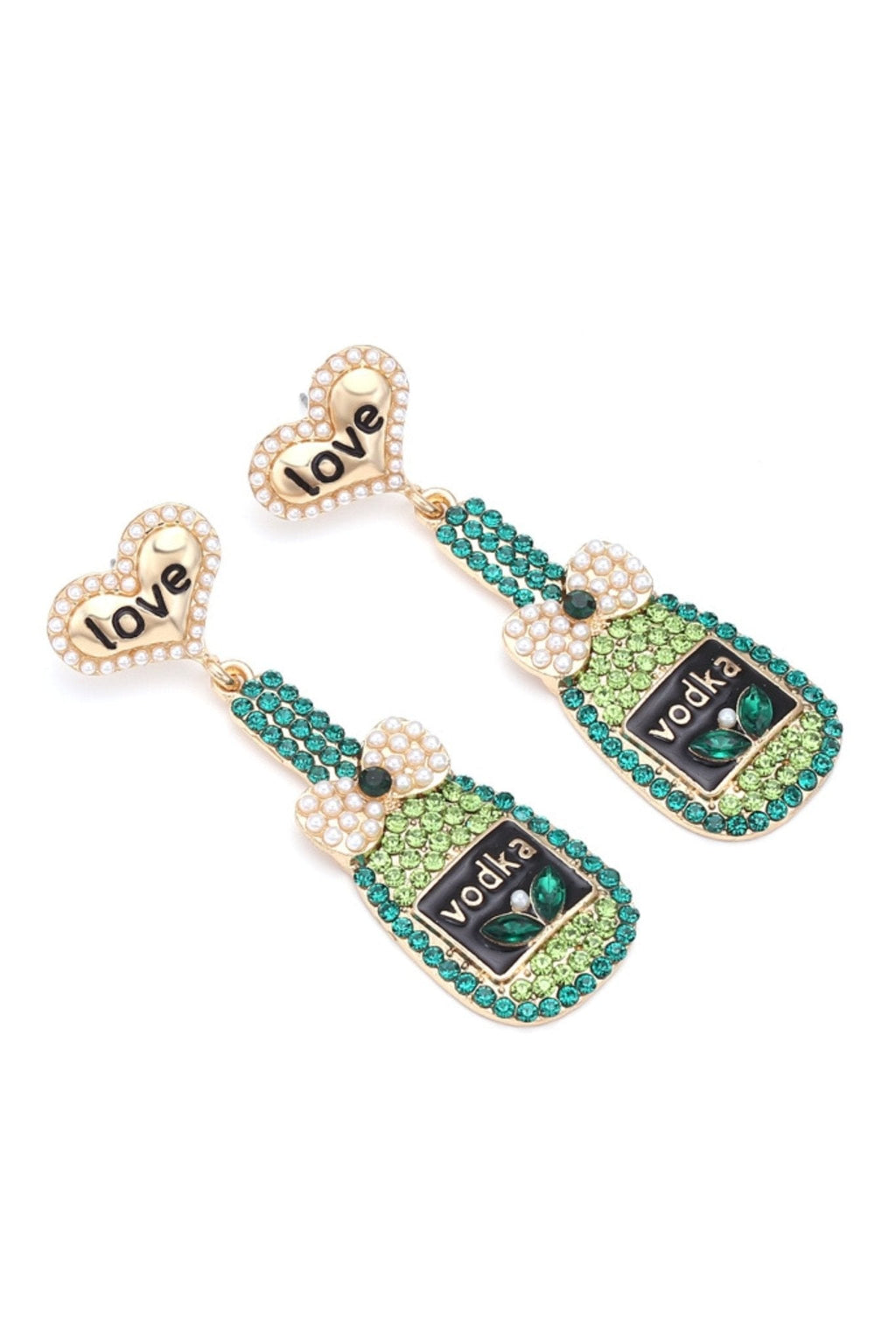 Aşk Şişesi Pırlanta Kolye Küpe