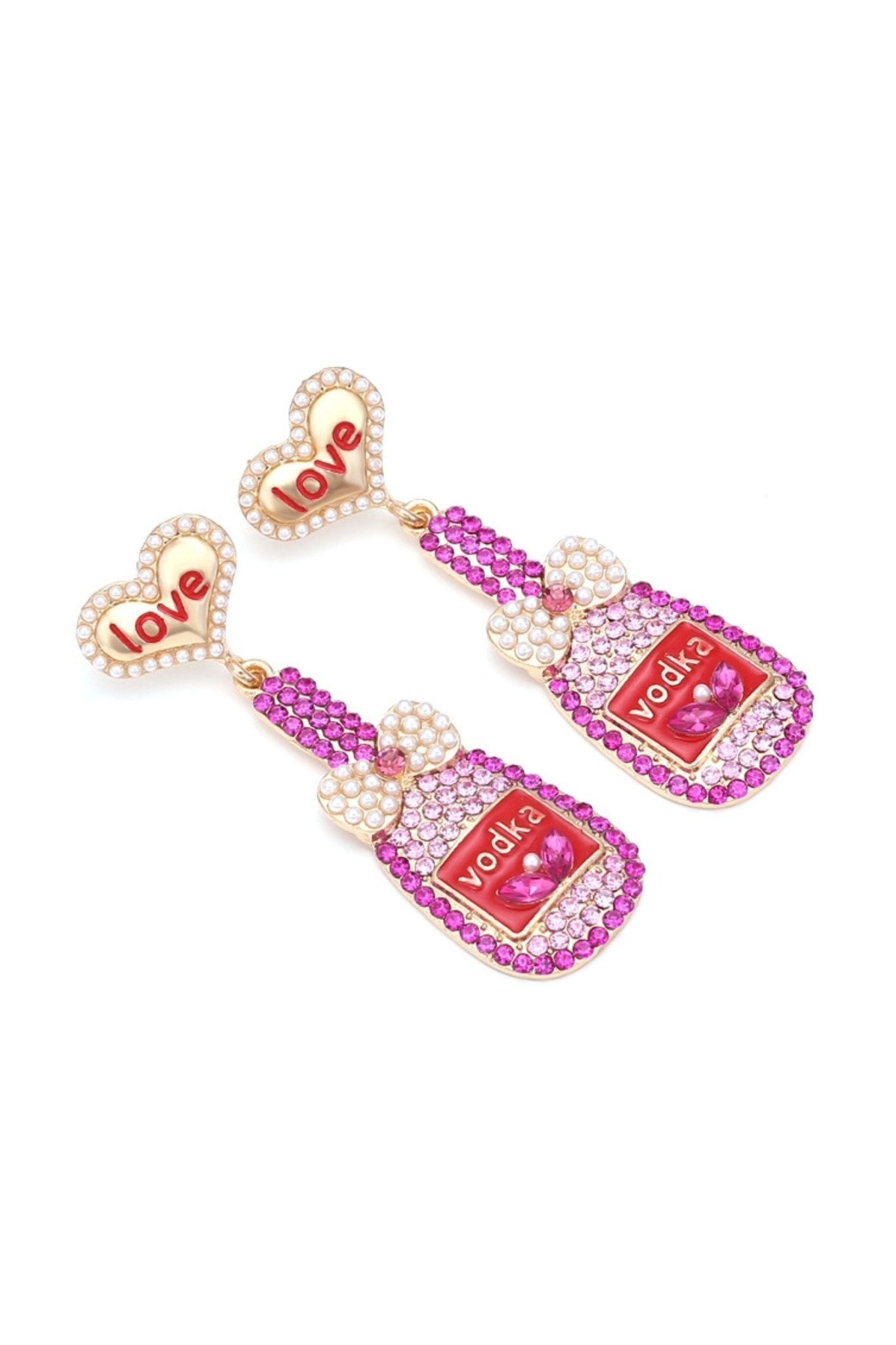 Aşk Şişesi Pırlanta Kolye Küpe