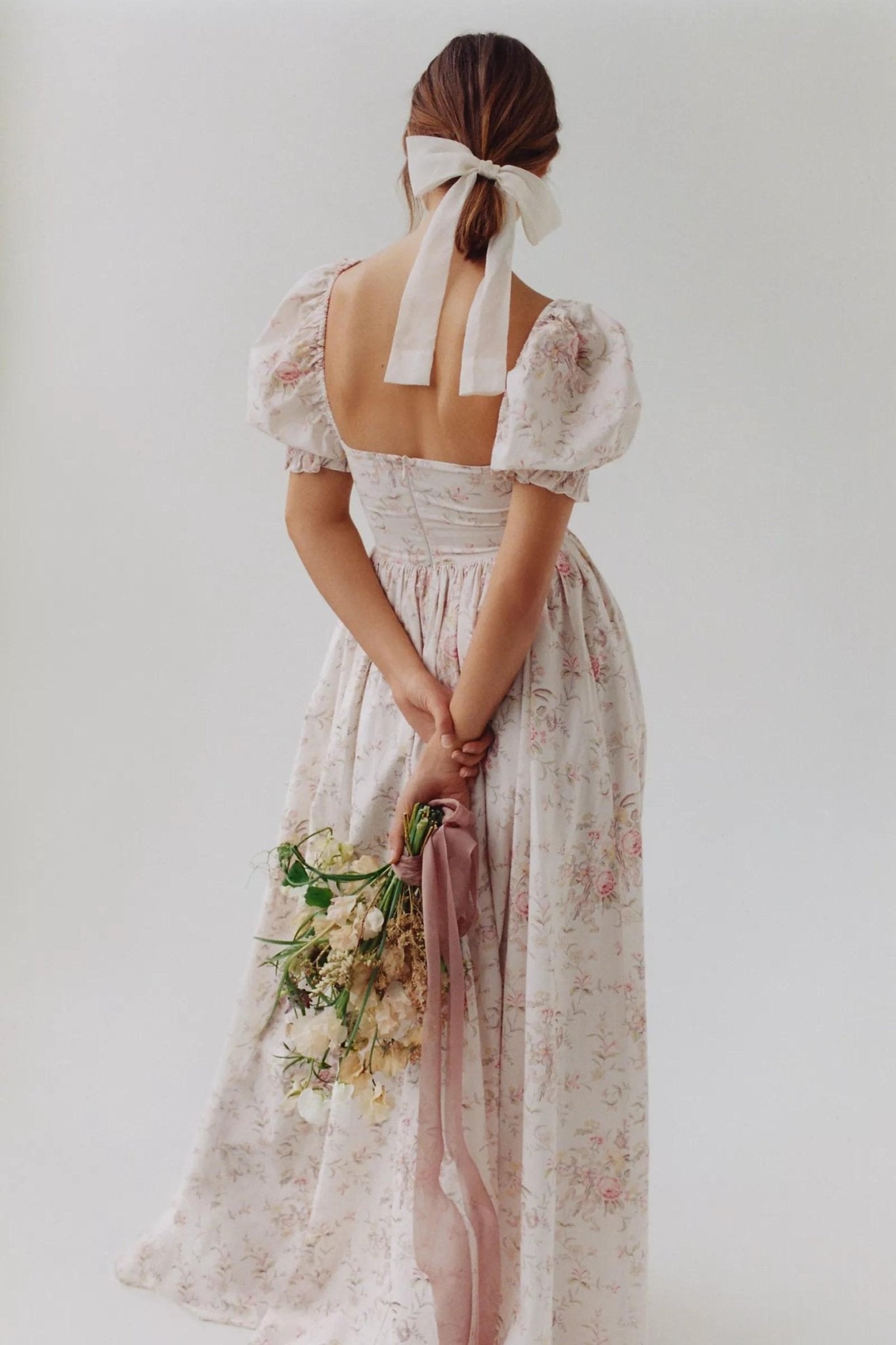 Luminon Baskılı Rönesans Yırtmaçlı Maxi Elbise