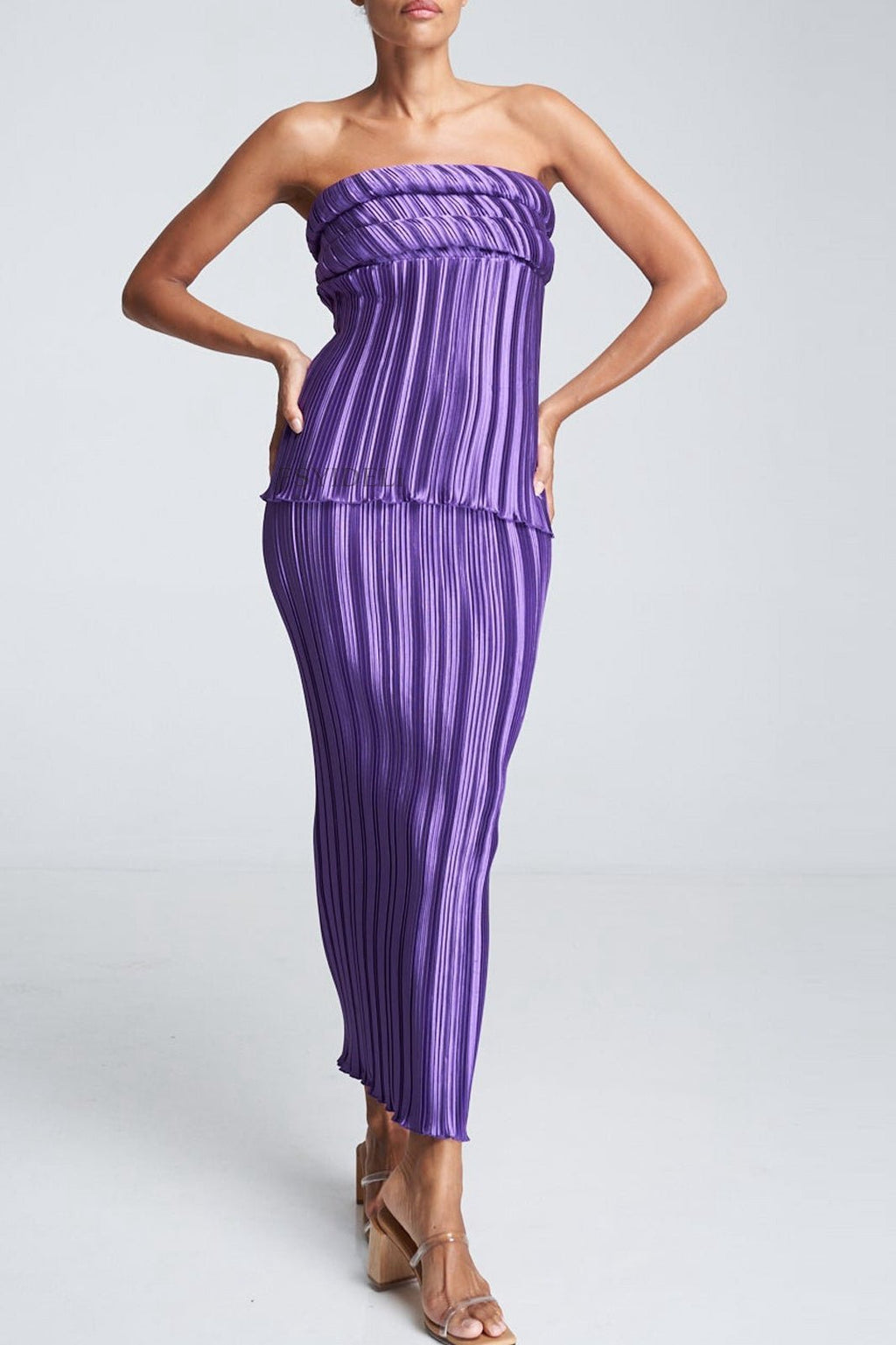 Lyuba Plisse Straplez Takım