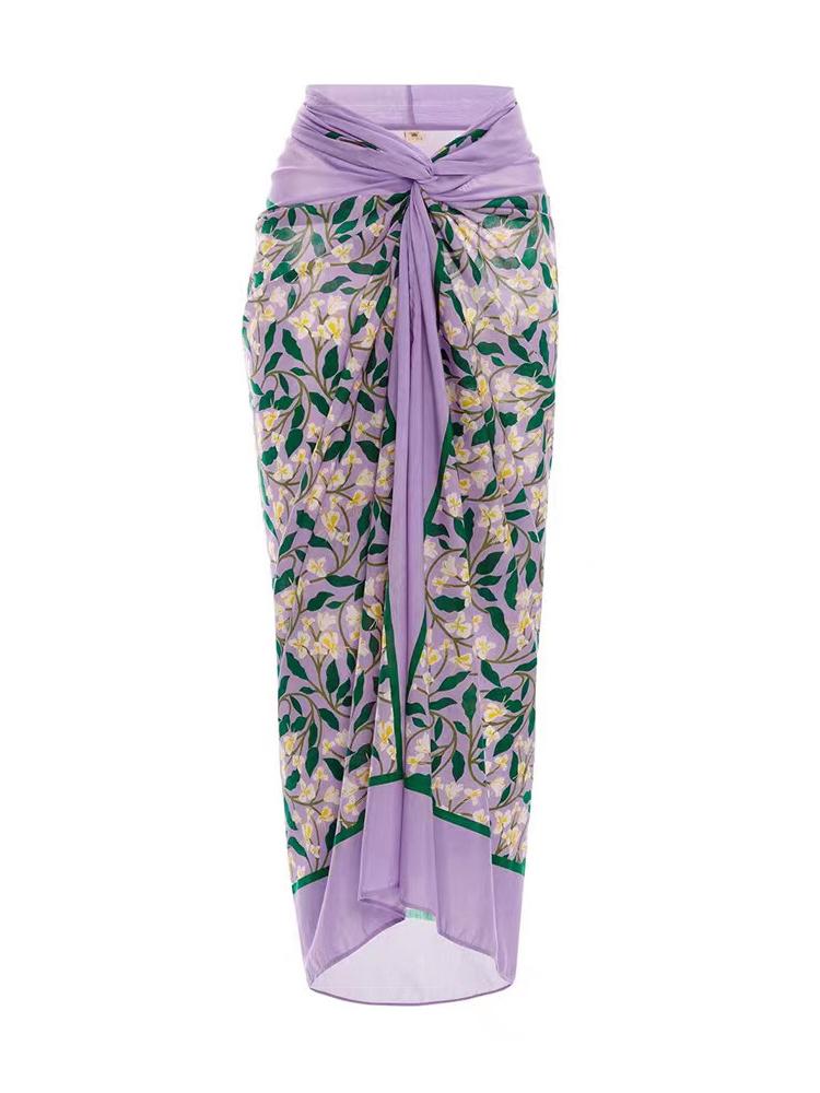 Madeline Çiçek İşlemeli Baskılı Yüzme Seti