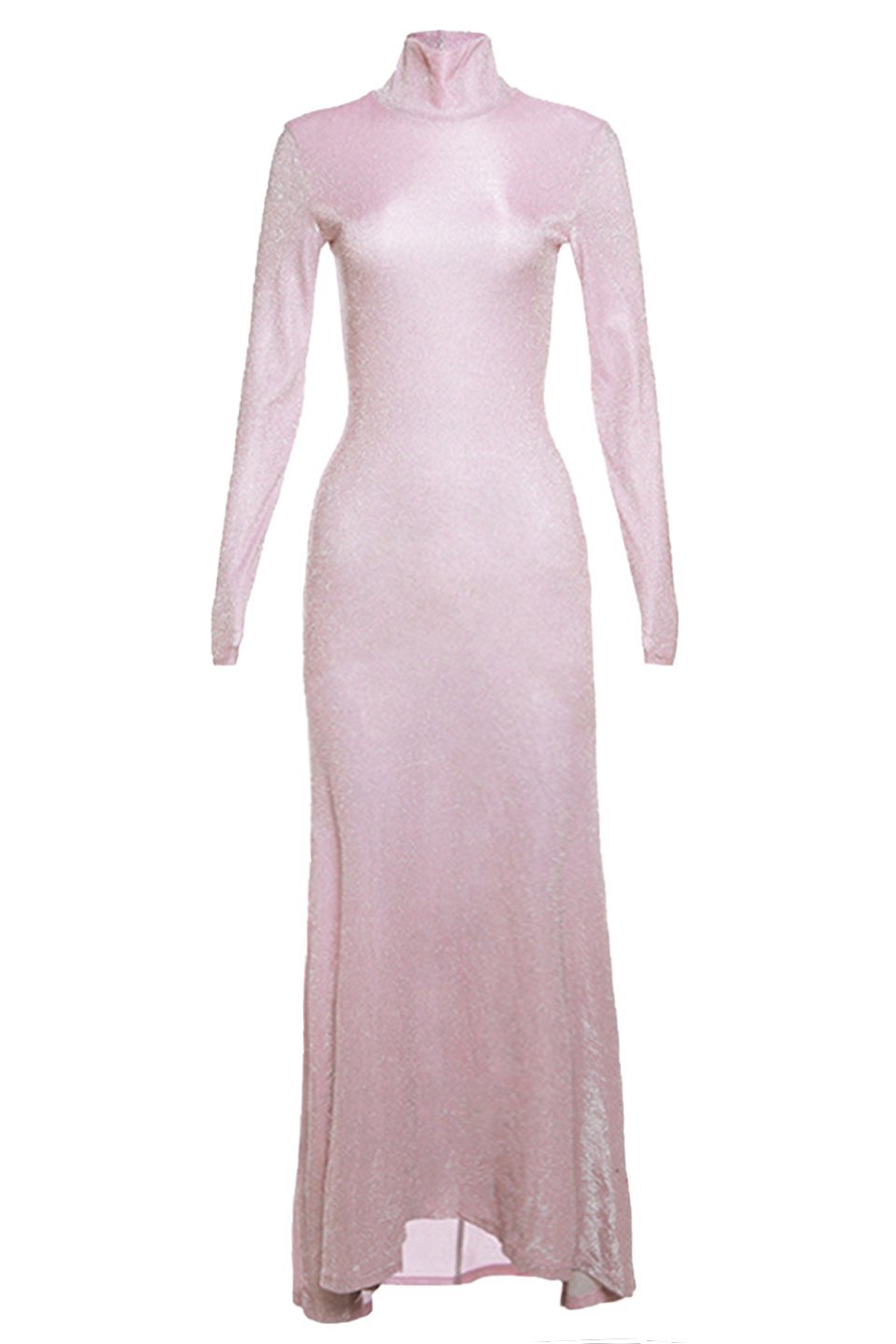 Madeline Balıkçı Yaka Metalik Maxi Elbise