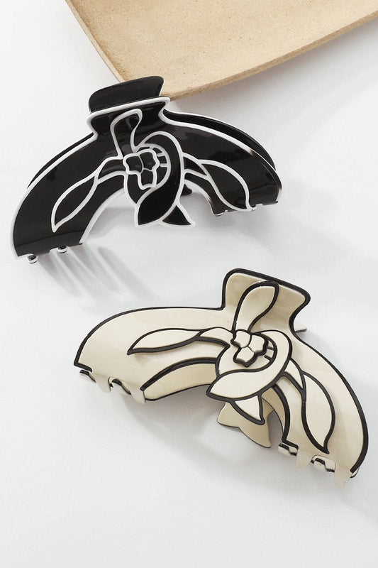 Manolya Çiçeği Kontrast Hat Sanatı Saç Pençe