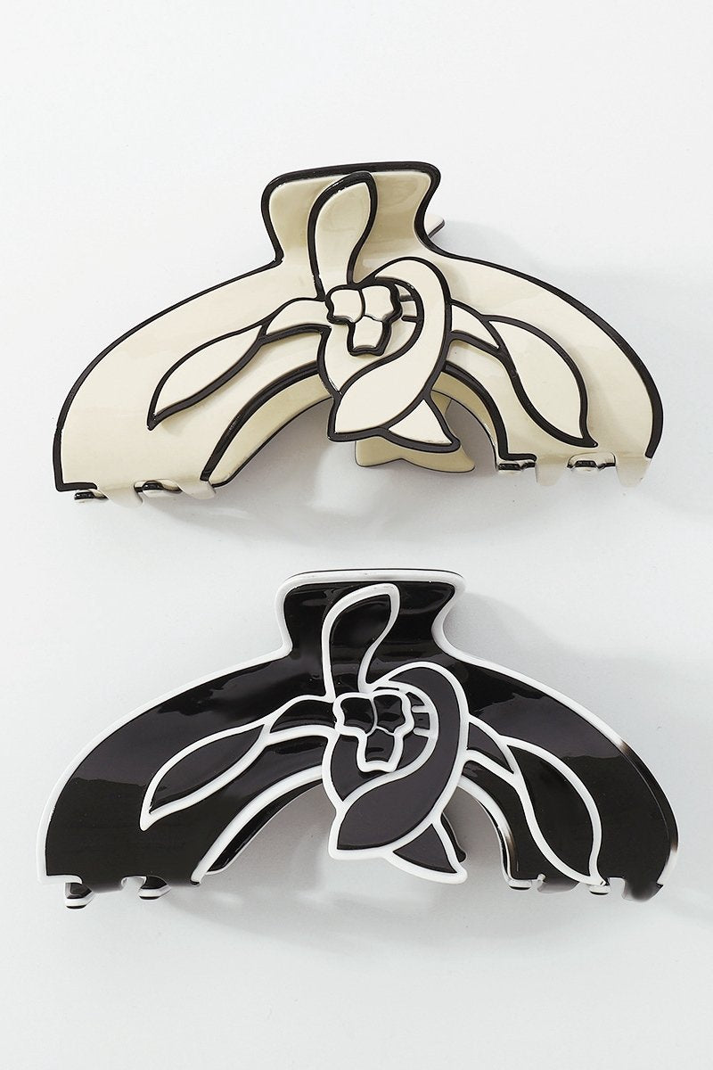 Manolya Çiçeği Kontrast Hat Sanatı Saç Pençe