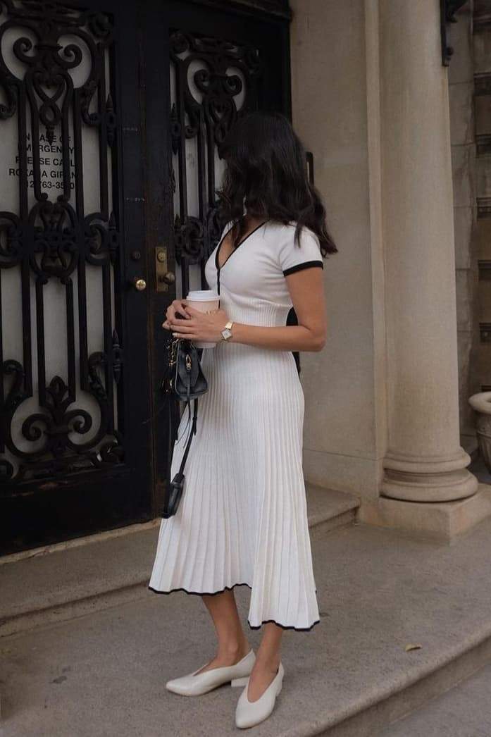 Marcia V Yaka Pileli Etek Takım