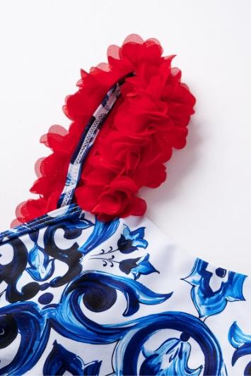 Martha Baskılı Büzgülü İkili Yüzme Takımı