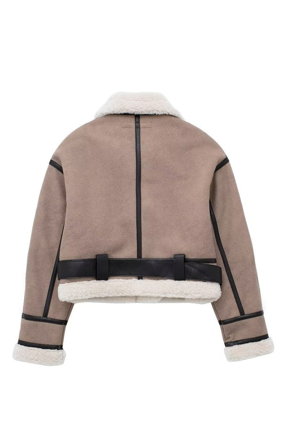 Maureen Kuşaklı Kontrast Kürklü Ceket