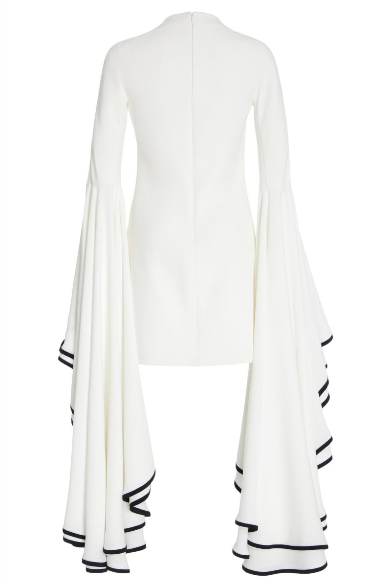 Maxine Kontrast Kolu Volanlı Mini Elbise