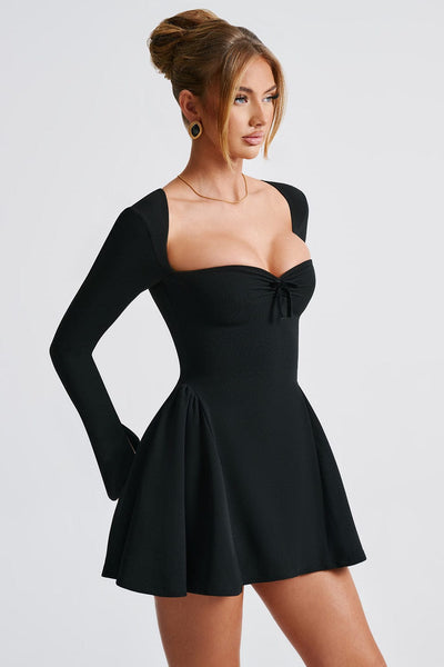 Regina Uzun Kollu Sweet Heart Mini Elbise