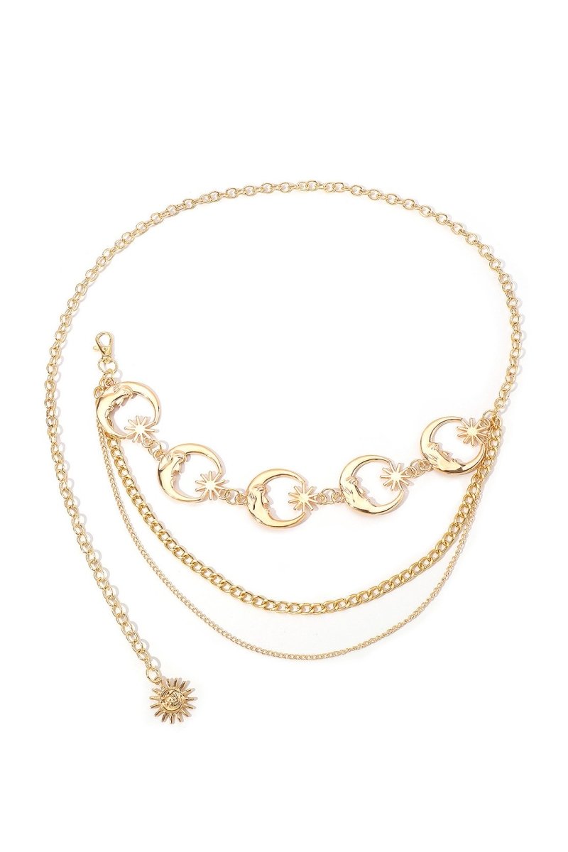 Metal Ay Yıldızlı Zincirli Bel Kemeri