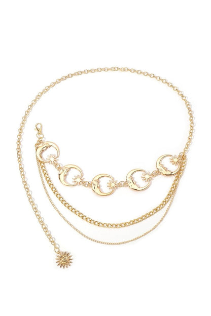 Metal Ay Yıldızlı Zincirli Bel Kemeri