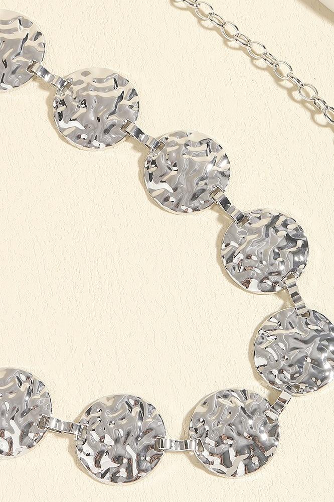 Metal Yuvarlak Dekor Bel Zincirli Kemer