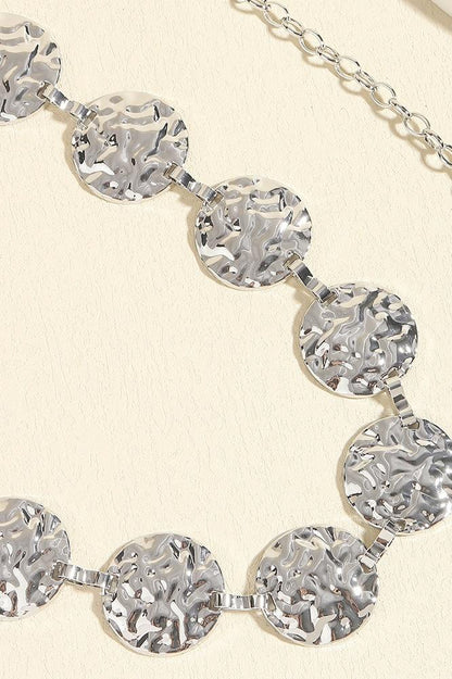 Metal Yuvarlak Dekor Bel Zincirli Kemer