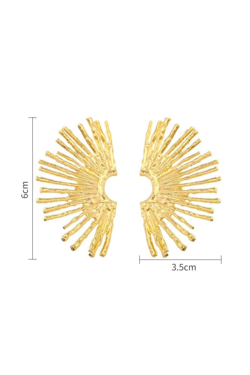 Metalik Sektör Yarım Daire Küpe