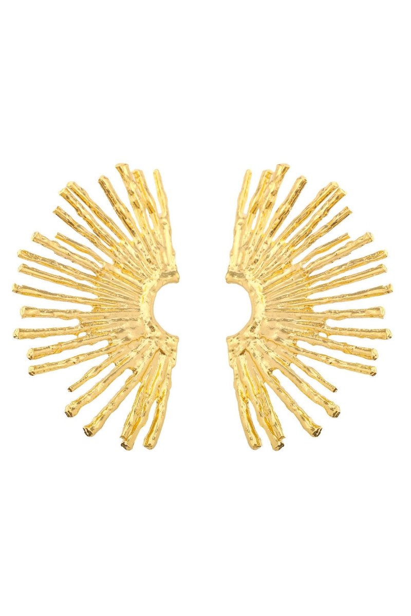 Metalik Sektör Yarım Daire Küpe