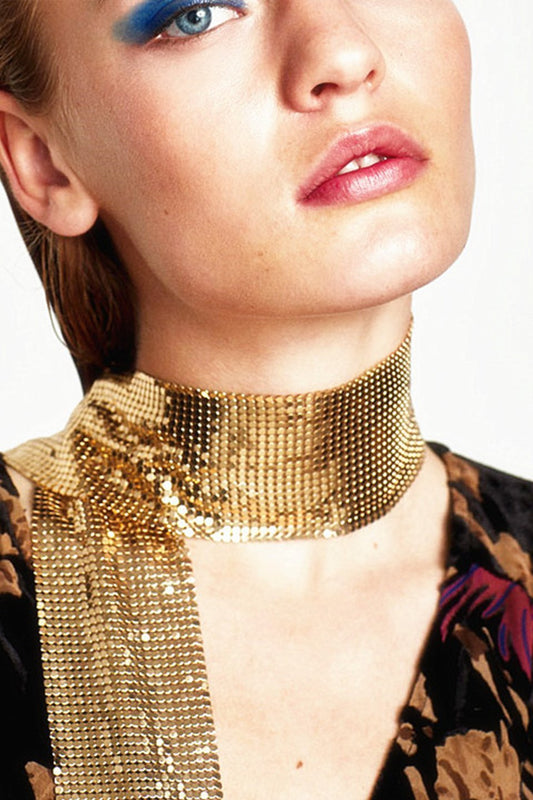 Metalik Püsküllü Skinny Eşarp