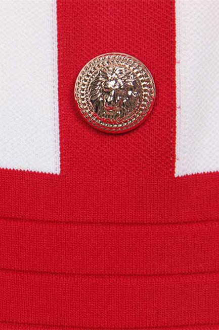 Lorraine U Yaka Kontrast Mini Elbise