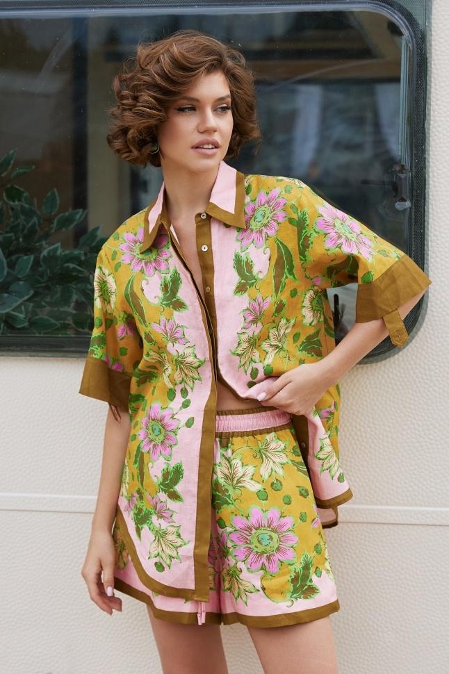 Nadia Çiçek Baskılı Şort Takım