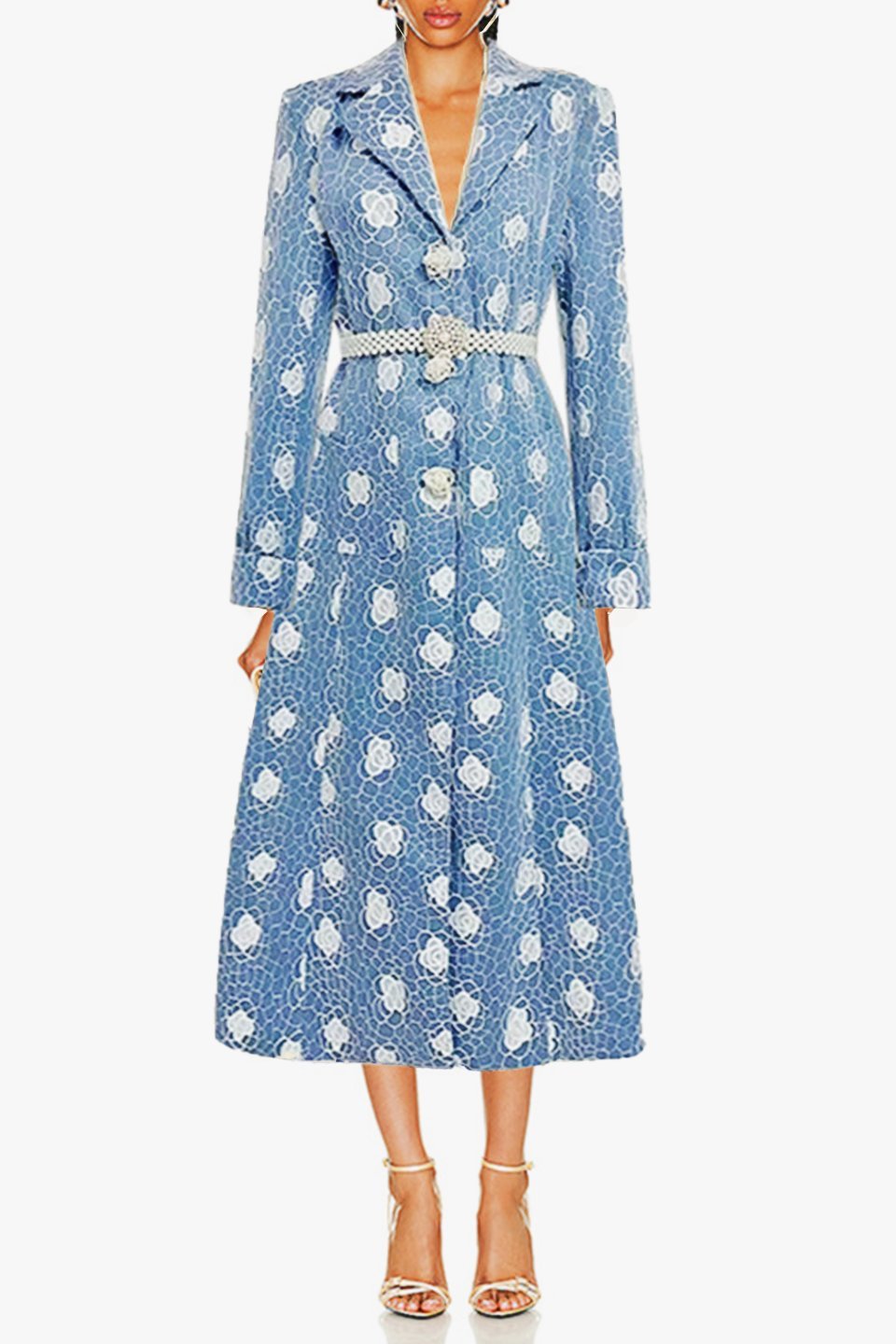 Nita Dantel İşlemeli İncili Kuşaklı Kaban