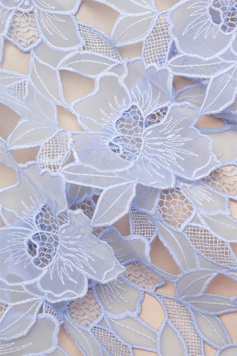 Ophelia Dantelli Katlı Cami Mini Elbise