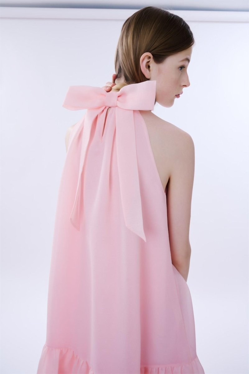 Phoebe Ilmek A Kesim Katlı Maxi Elbise