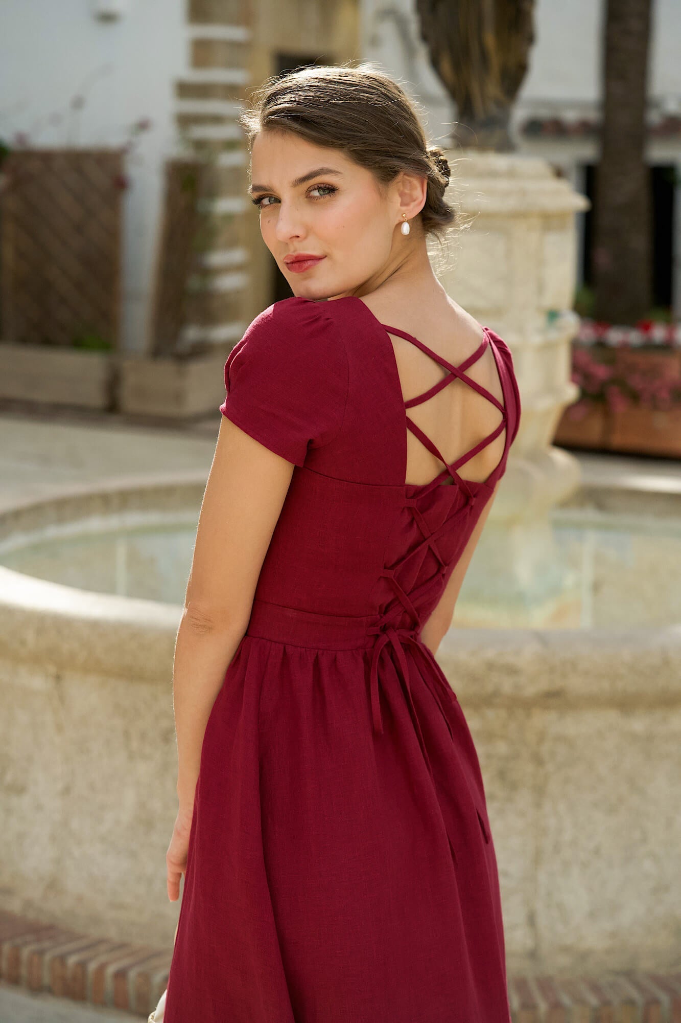 Estelle Keten Elbise