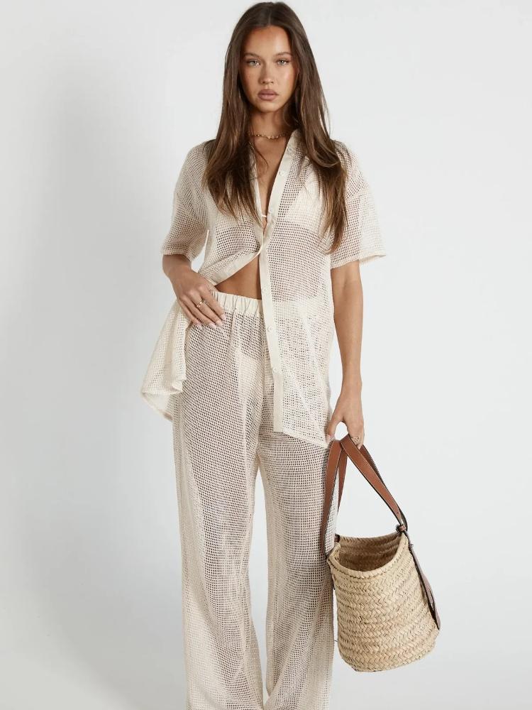 Hedwig Transparan Örgü Set