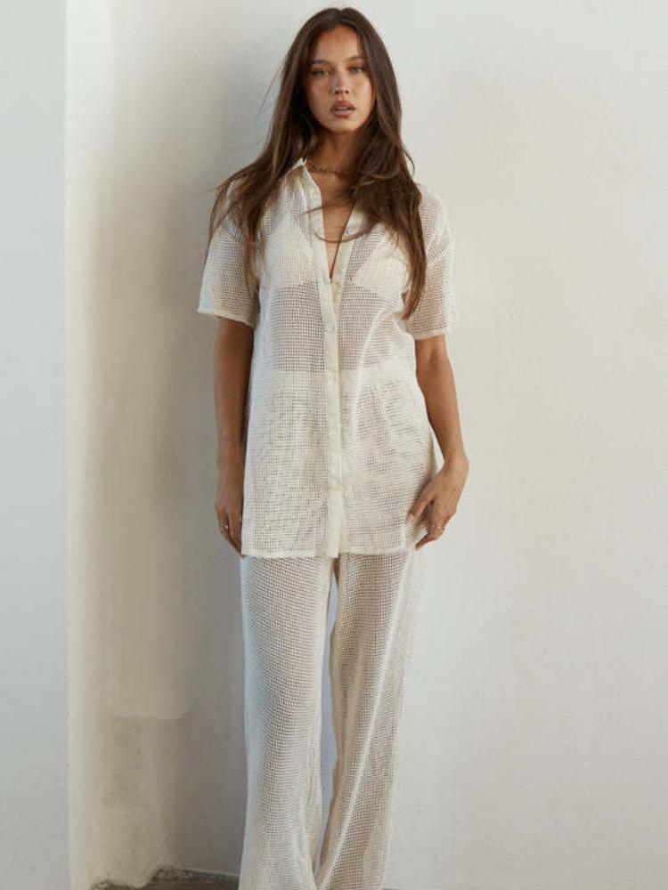 Hedwig Transparan Örgü Set