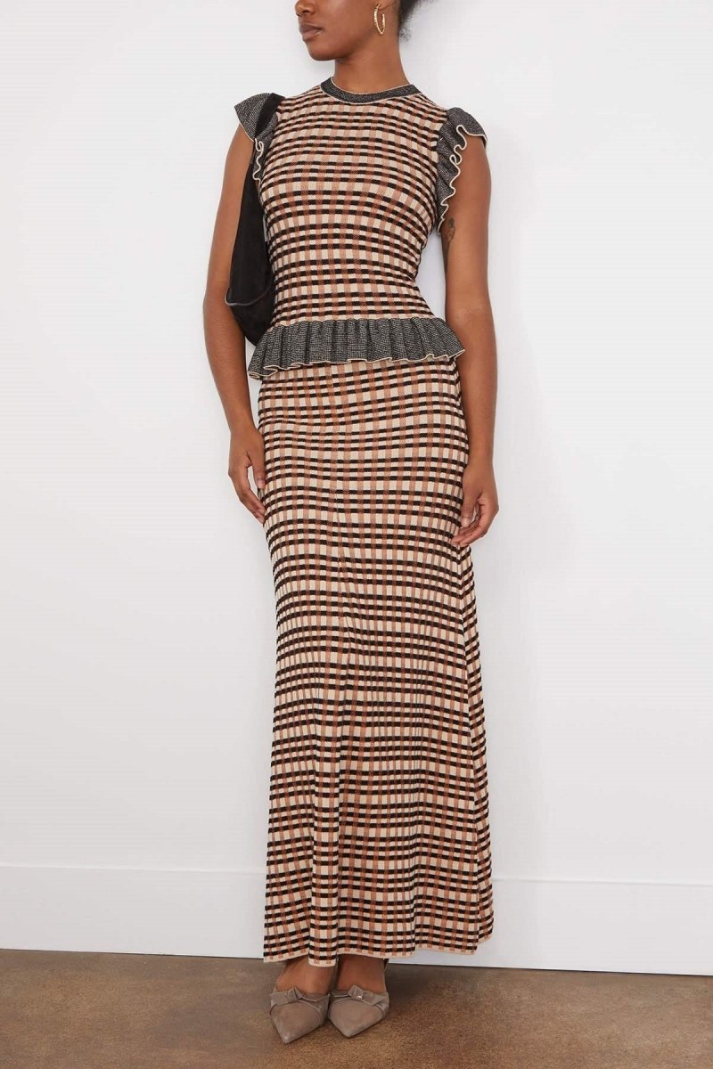 Prima Kareli Jakarlı Örgü Takım