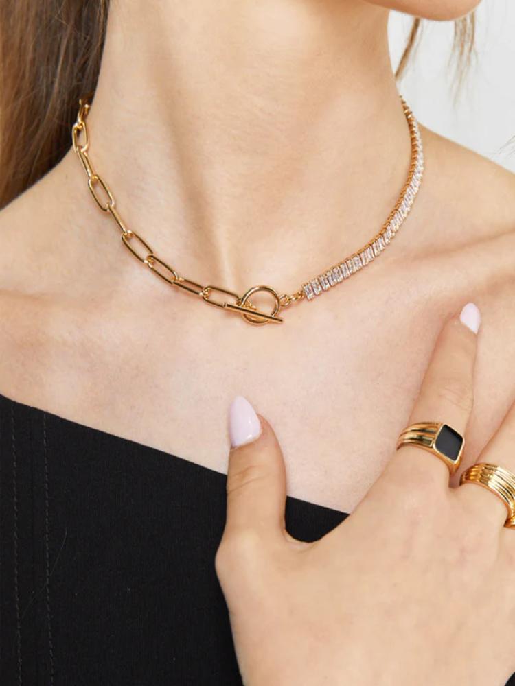 Prima Diamante Metal Zincir Kolye