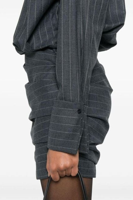 Roxanne Düz Yaka Çizgili Takım