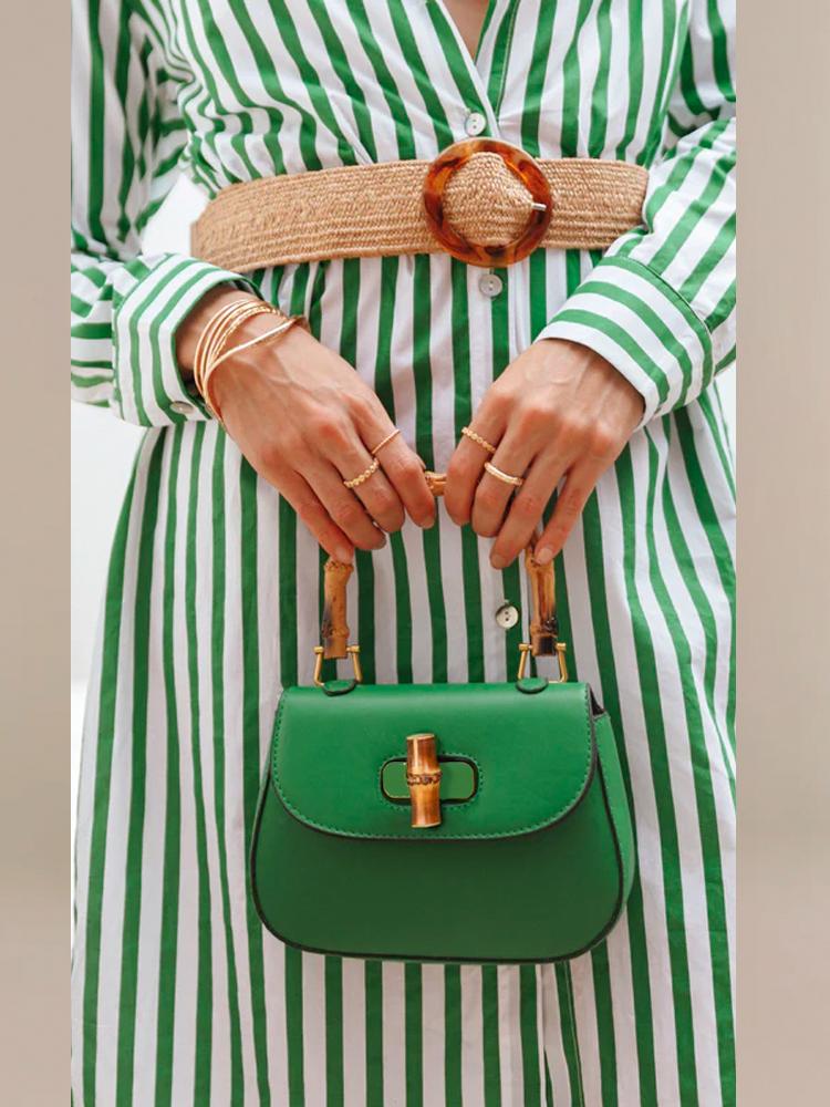 Riva Bambu Saplı Eyer Çantası