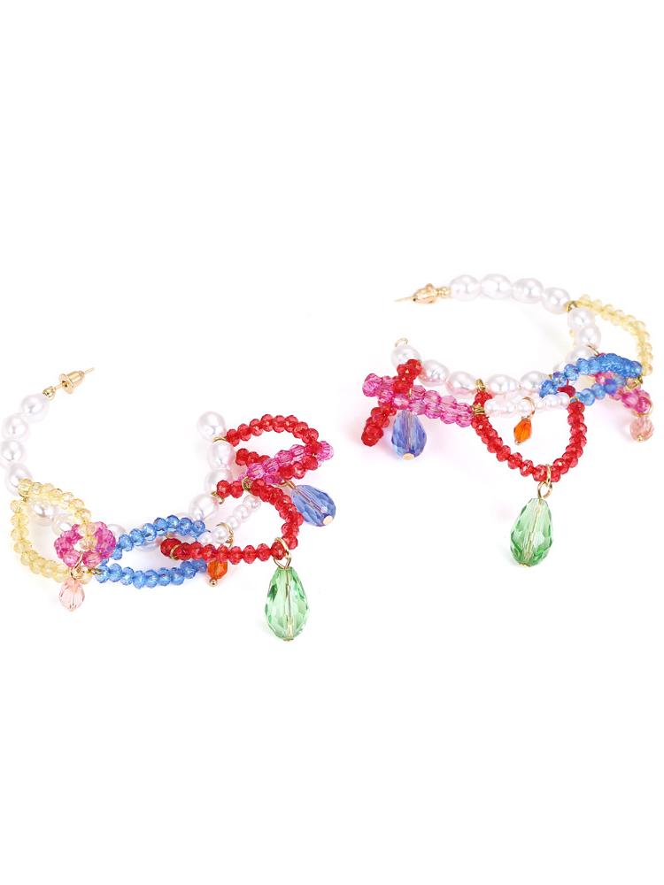 Rox Boncuklu Püskül Küpe