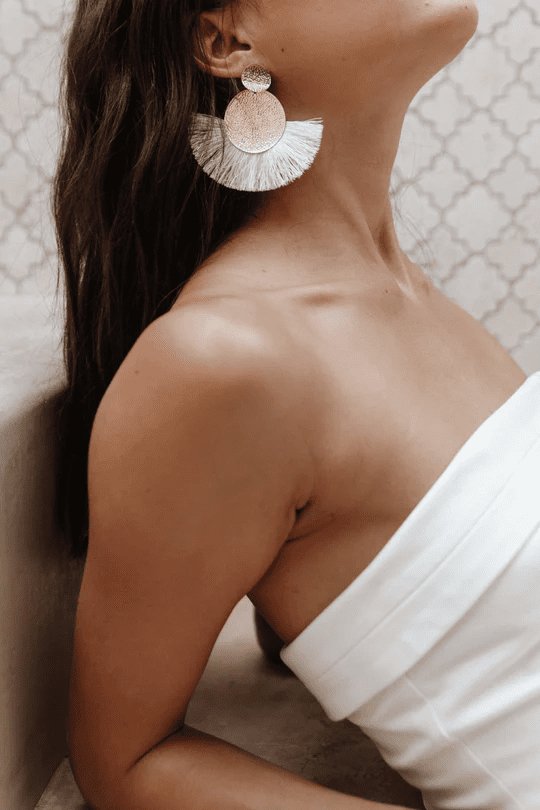 Ruth Metal Püskül Küpe