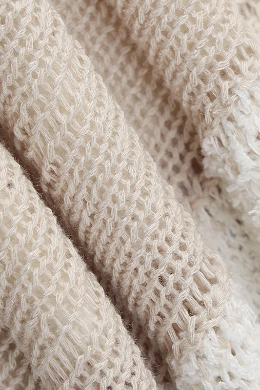 Ruth Splicing Dokulu Örgü Maxi Elbise